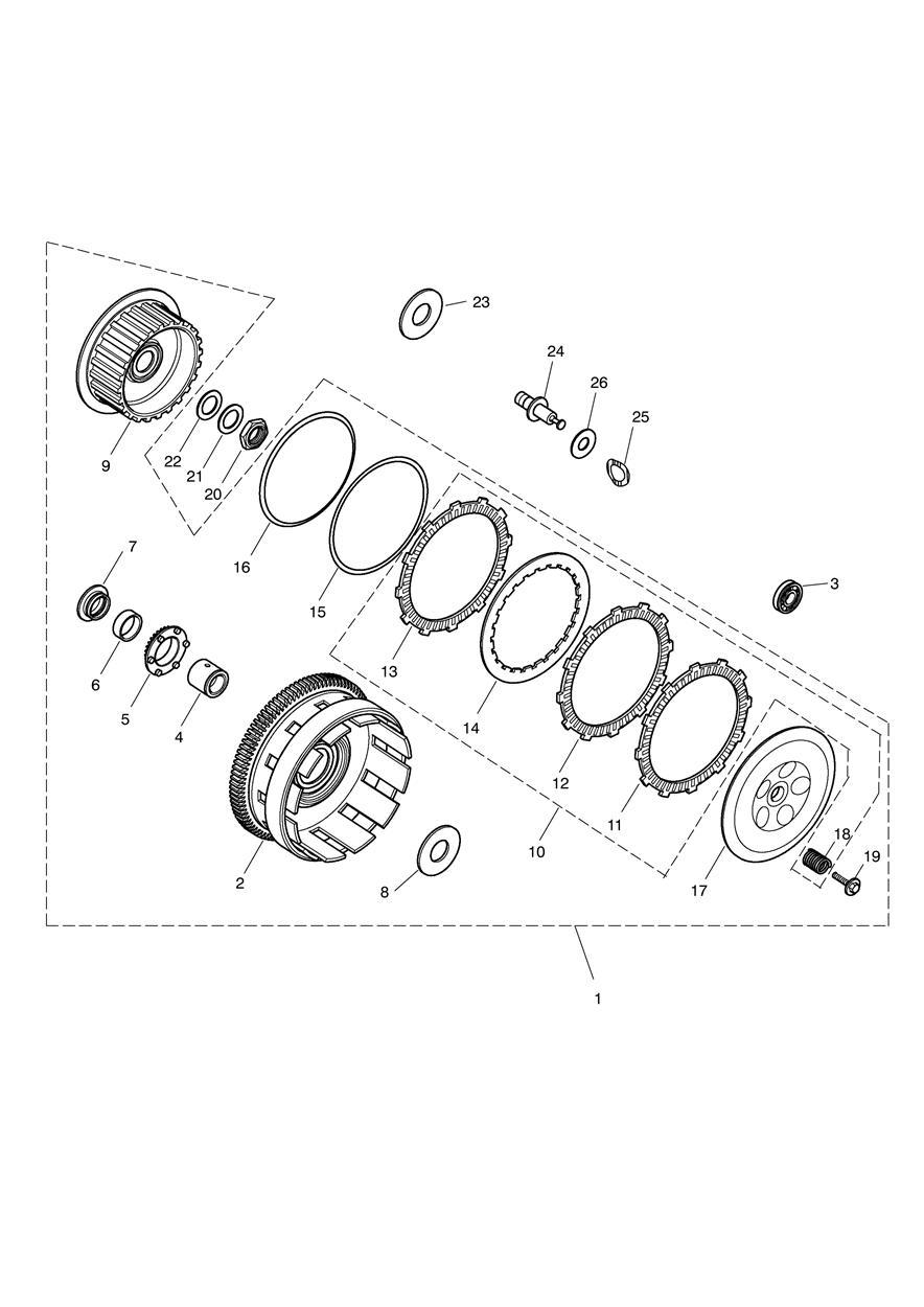 Clutch exploded diagram
