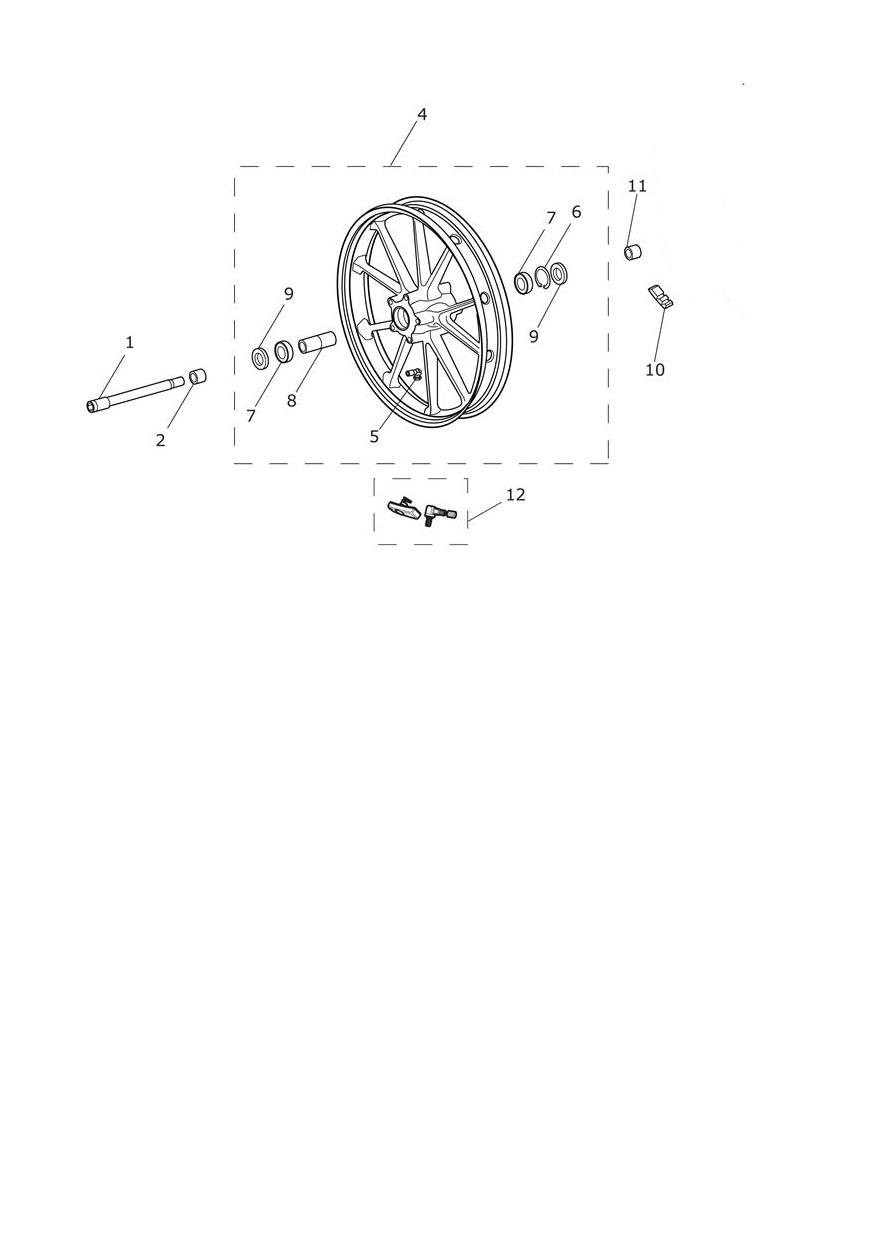 Front Wheel - Cast exploded diagram