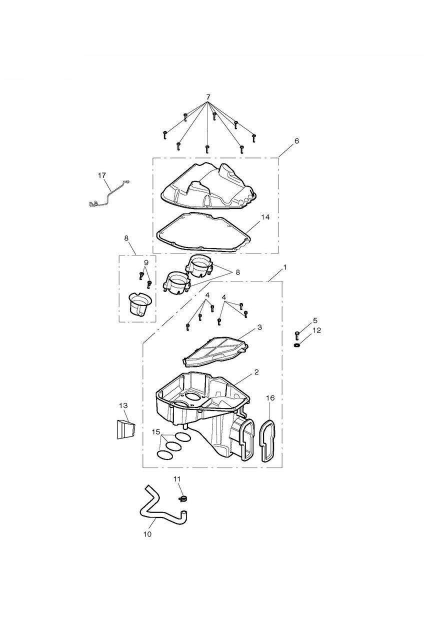 Airbox exploded diagram