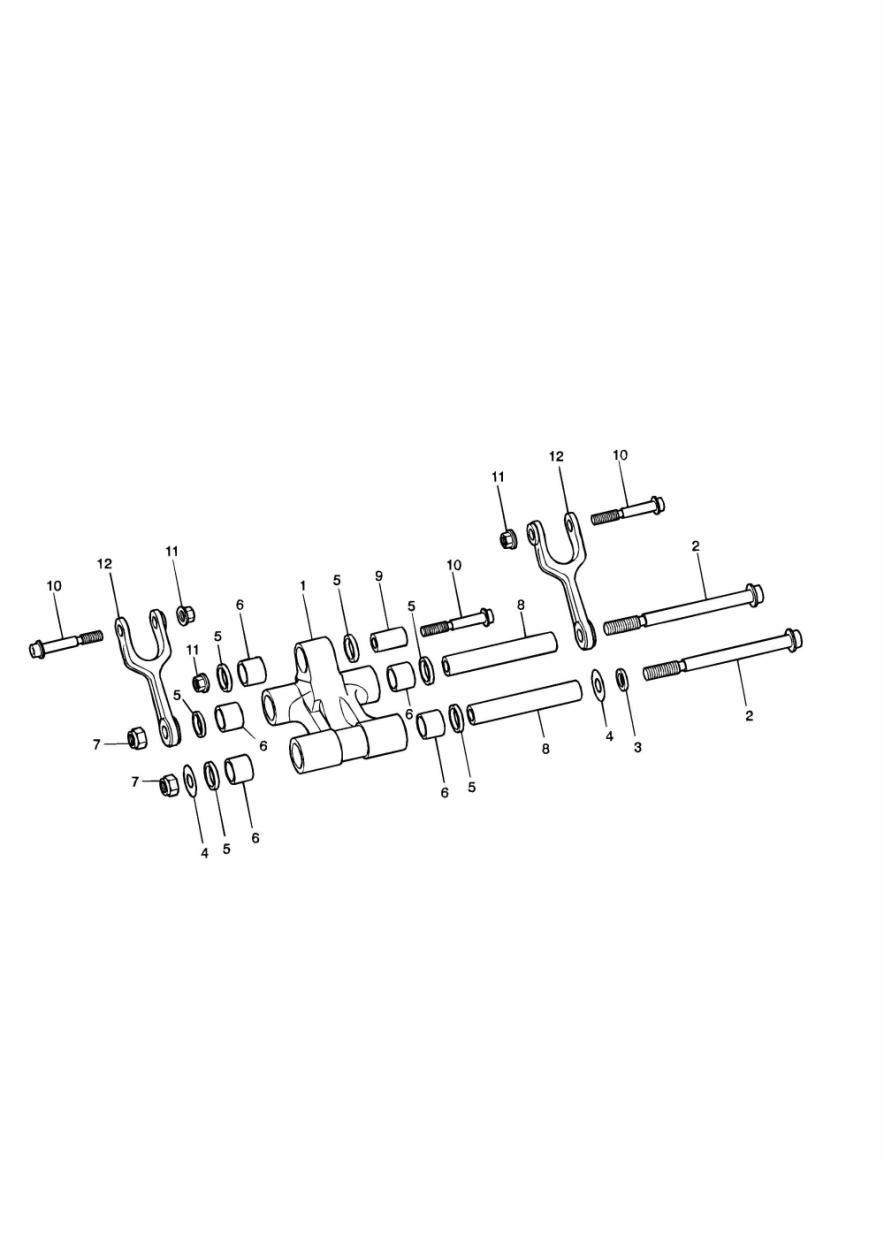 Rear Suspension Linkage Double sided swingarm exploded diagram