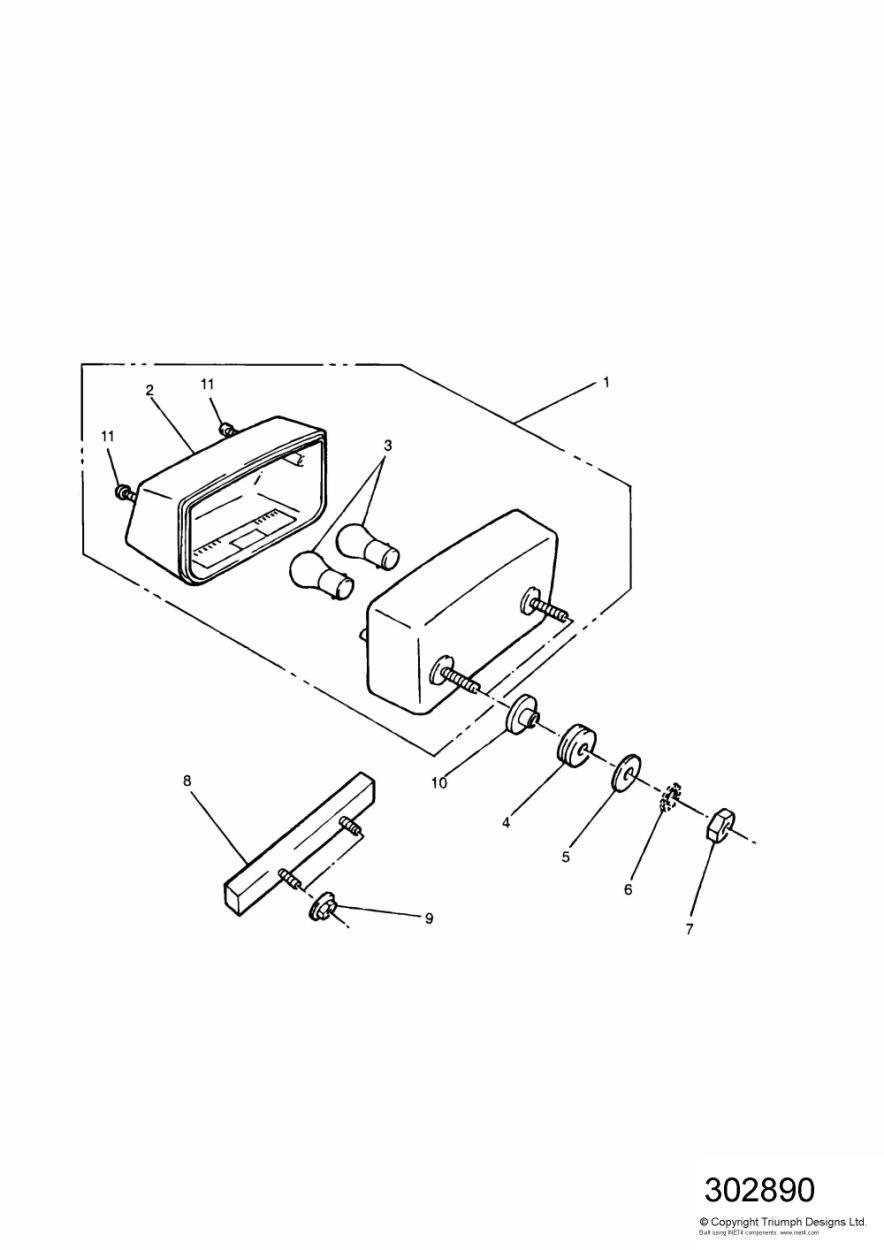 Rear Lamp exploded diagram
