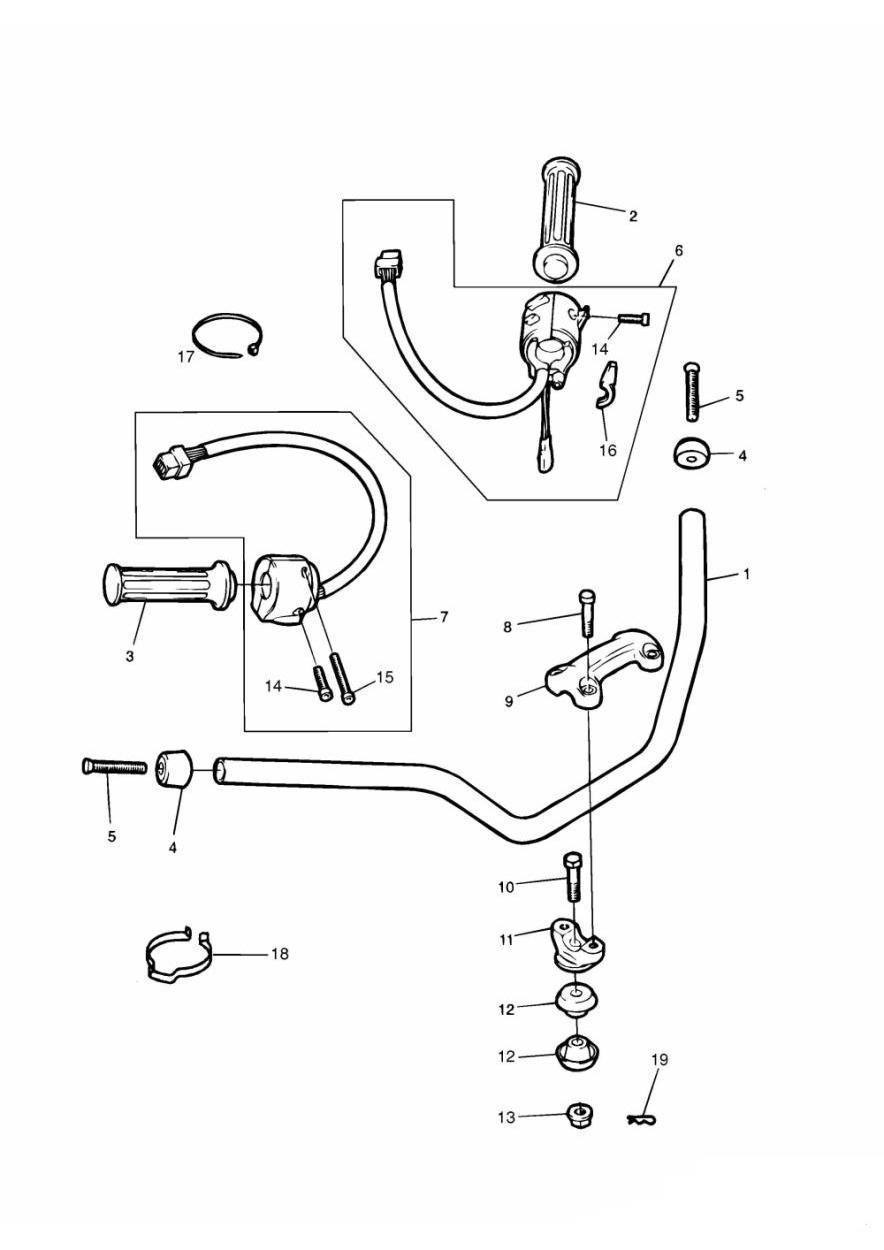 Handlebars and Switches exploded diagram