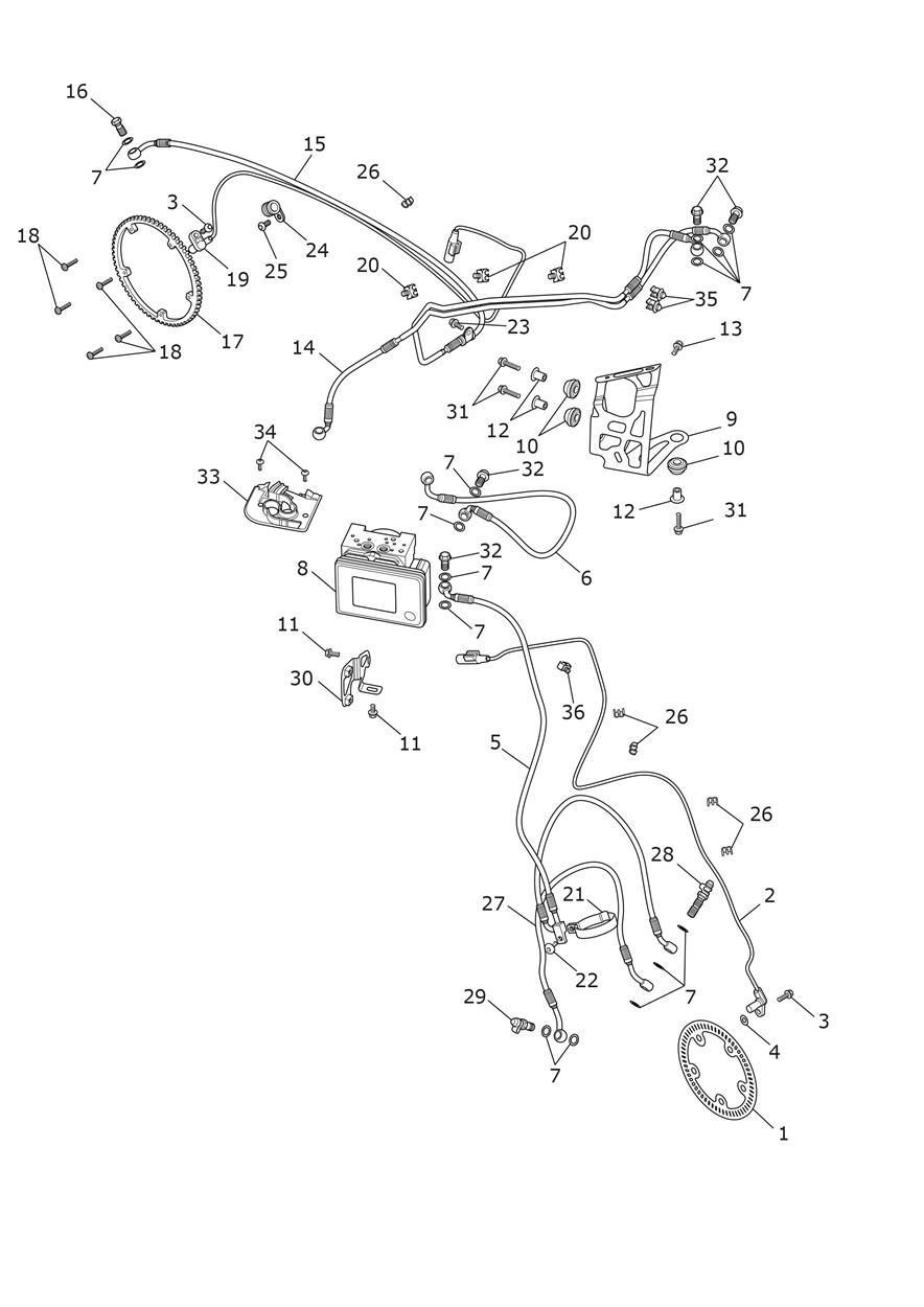 ABS System exploded diagram