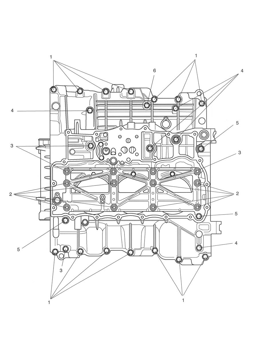 Crankcase Fixings exploded diagram