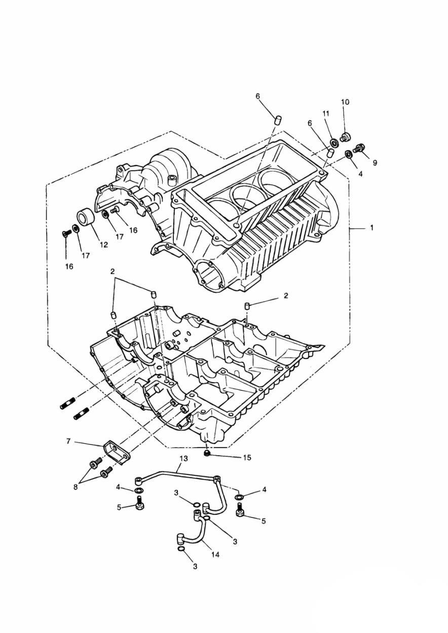 Crankcase exploded diagram