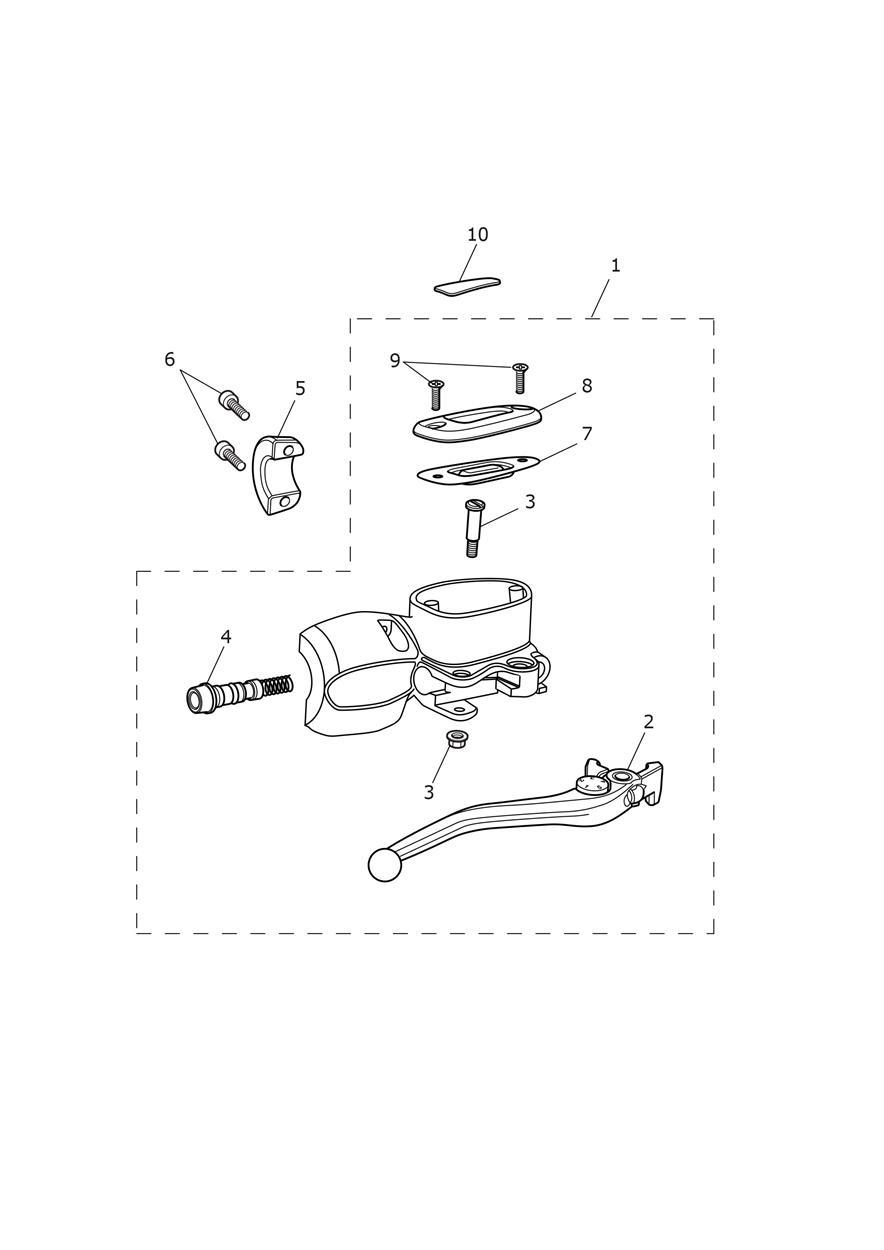Front Master Cylinder Assy exploded diagram