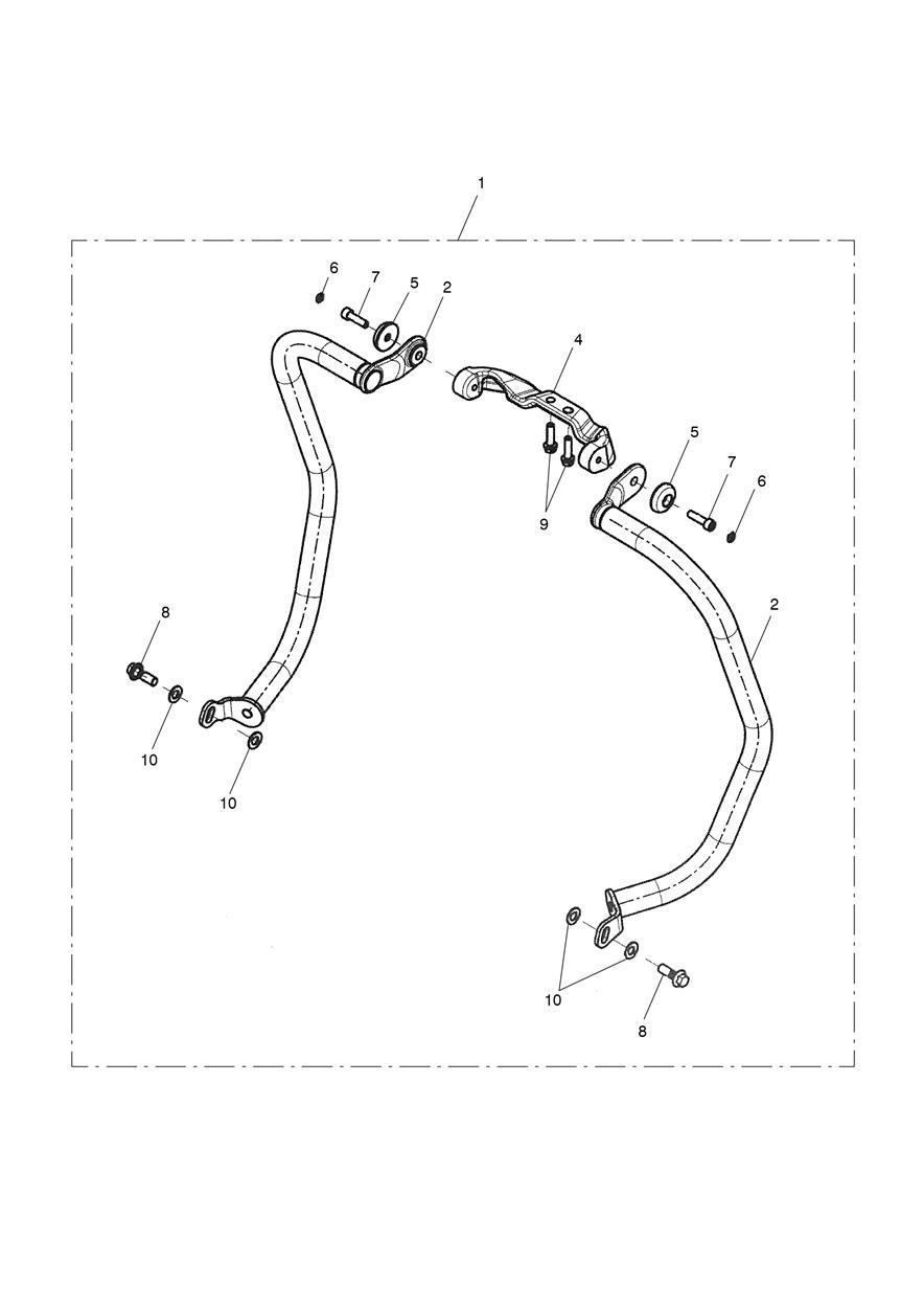 Dresser Bar Kit, Front exploded diagram