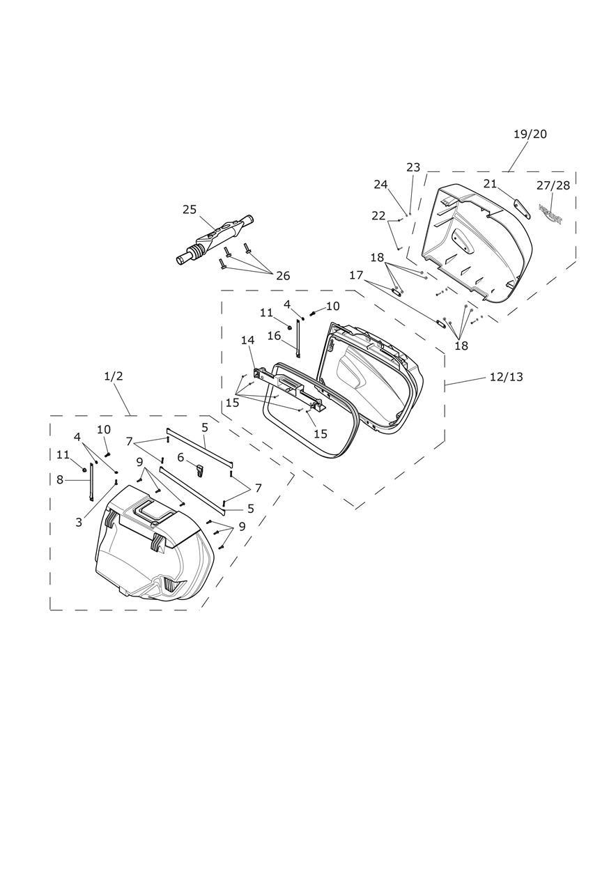 Panniers exploded diagram