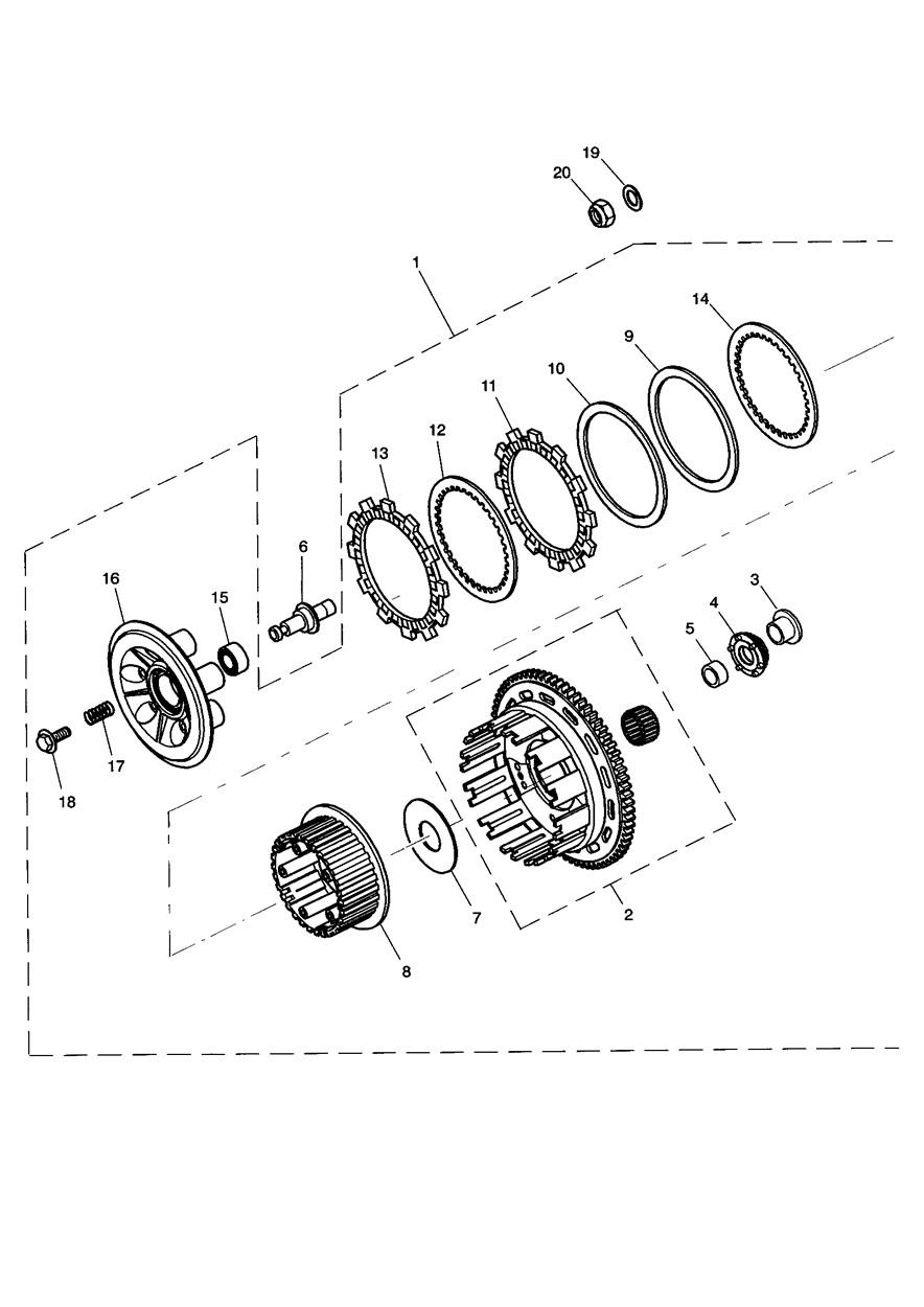 Clutch exploded diagram