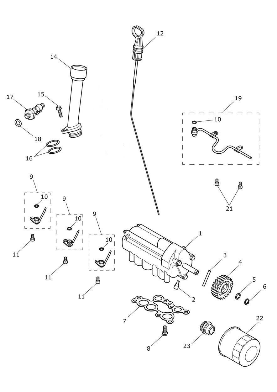 Lubrication System exploded diagram