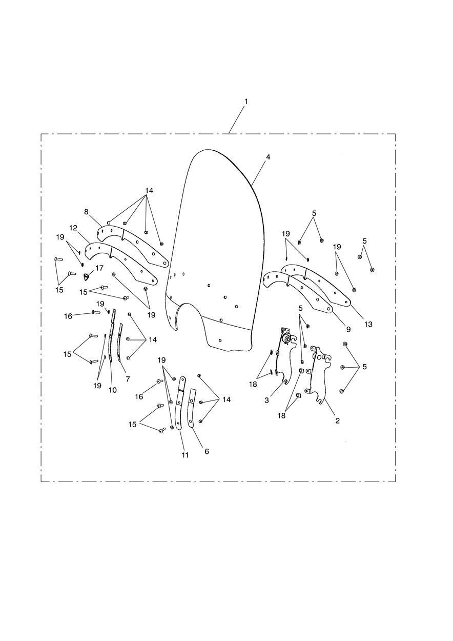 Screen, Roadster exploded diagram