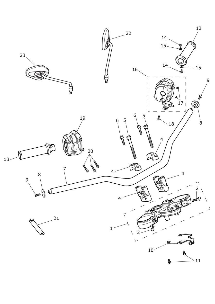 Handlebars & Switches exploded diagram