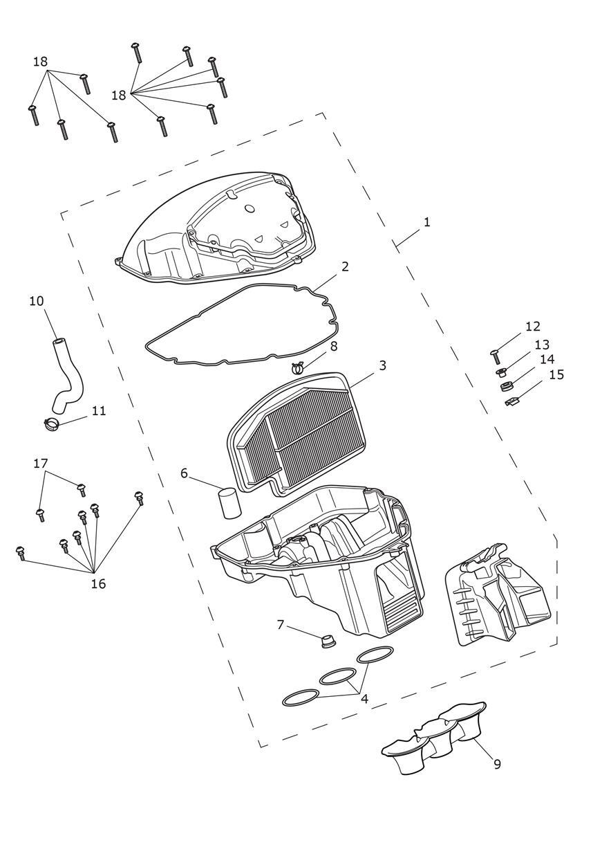 Airbox exploded diagram
