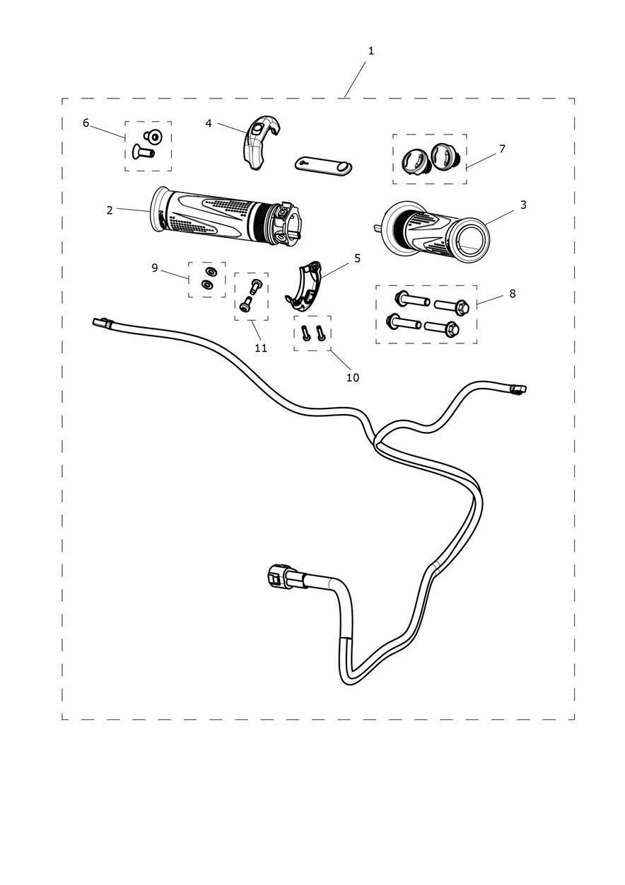 Heated Grip Kit exploded diagram