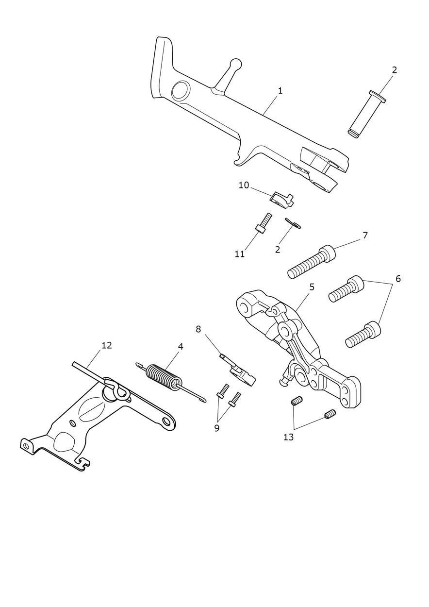 Sidestand exploded diagram