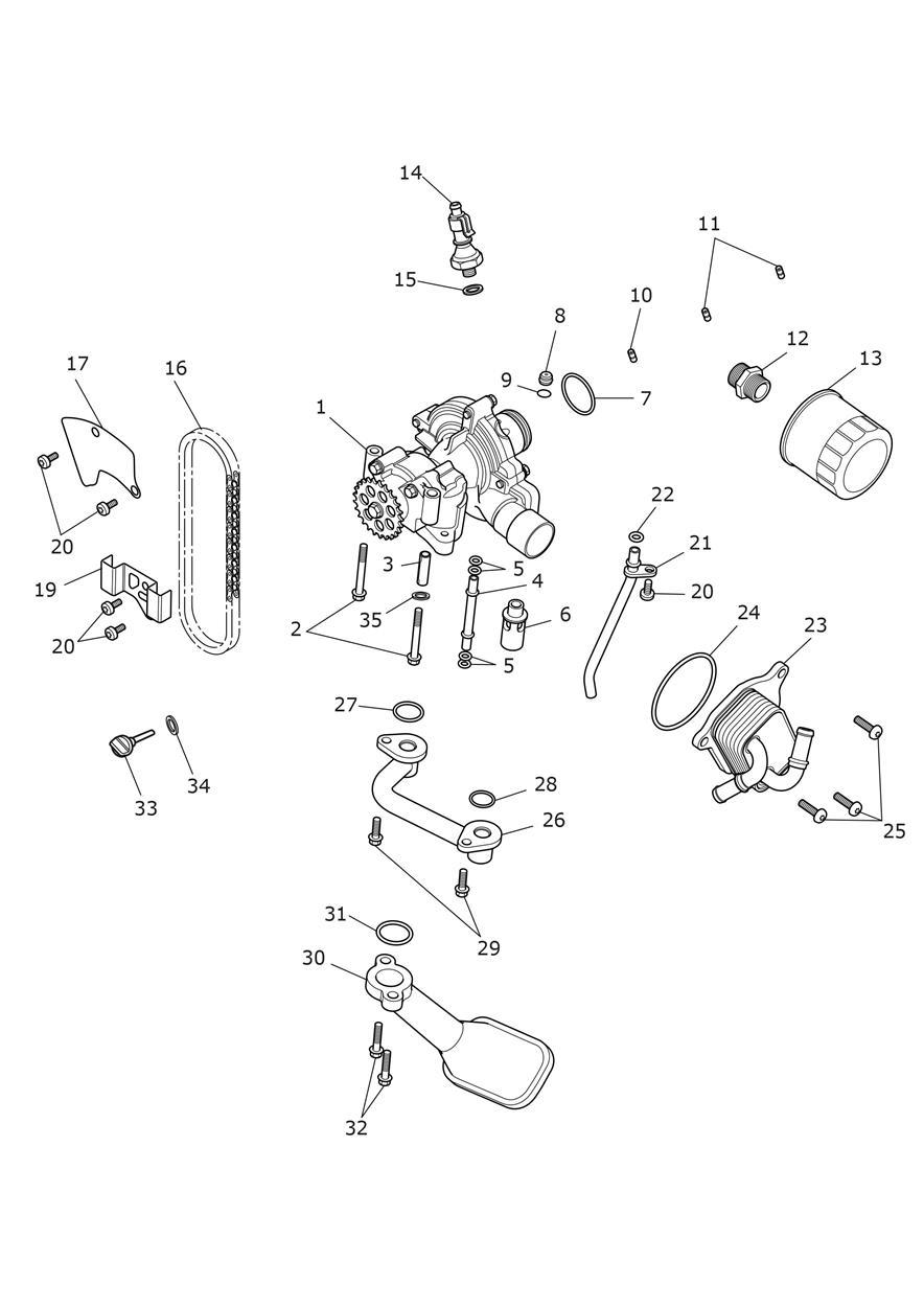 Lubrication System exploded diagram