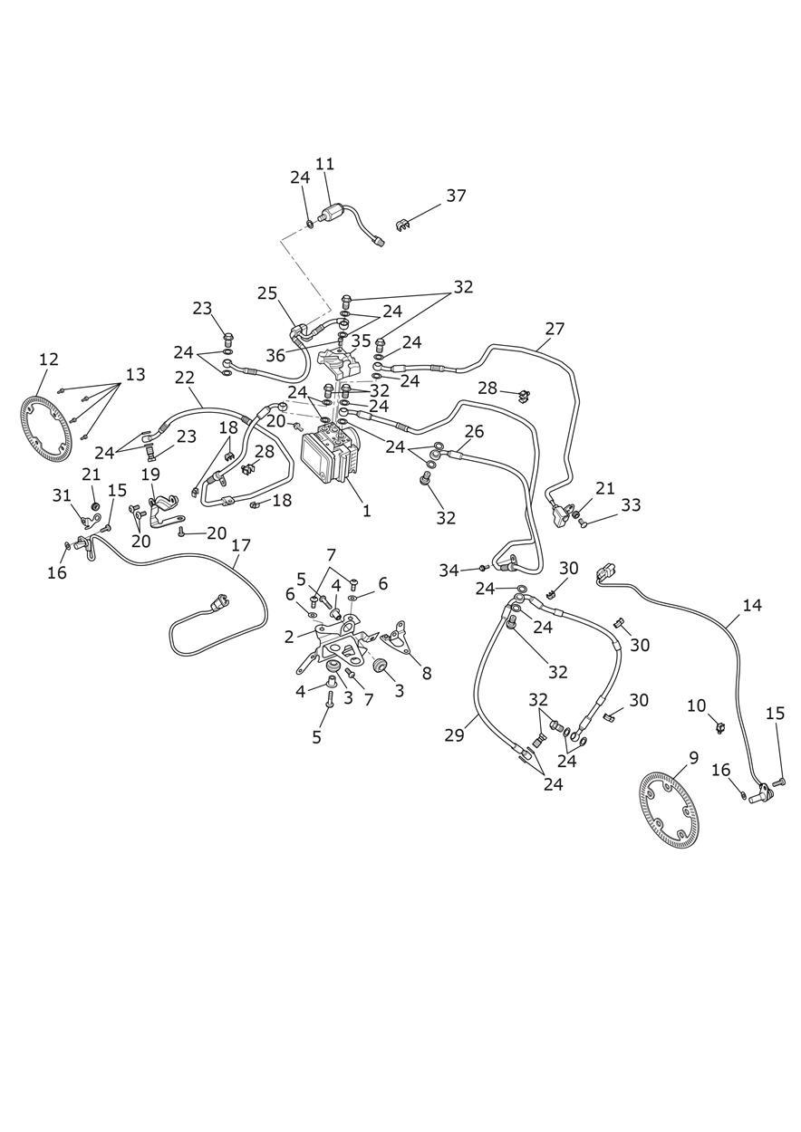 ABS System exploded diagram