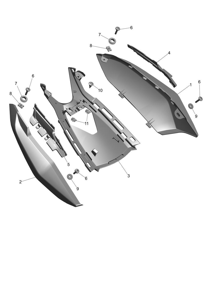 Rear Bodywork exploded diagram