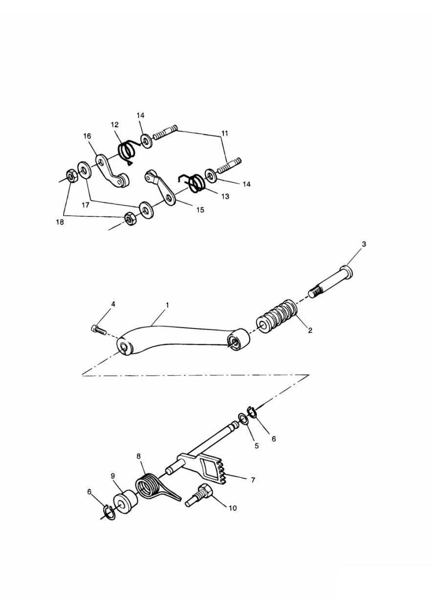 Gear Change Pedal exploded diagram