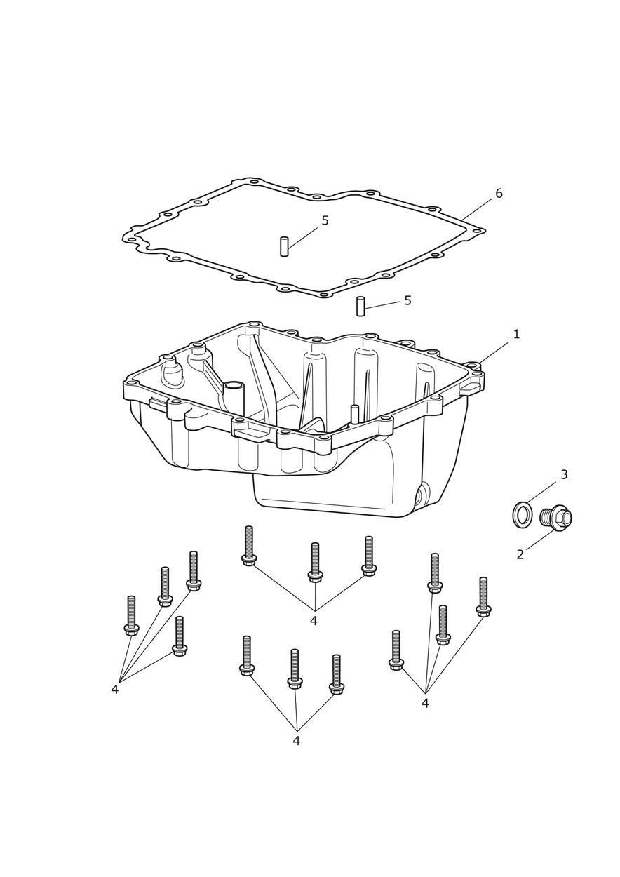 Sump & Fittings exploded diagram