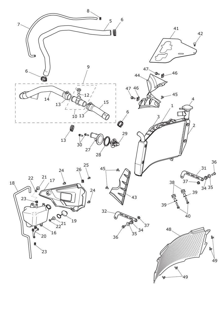 Cooling System exploded diagram