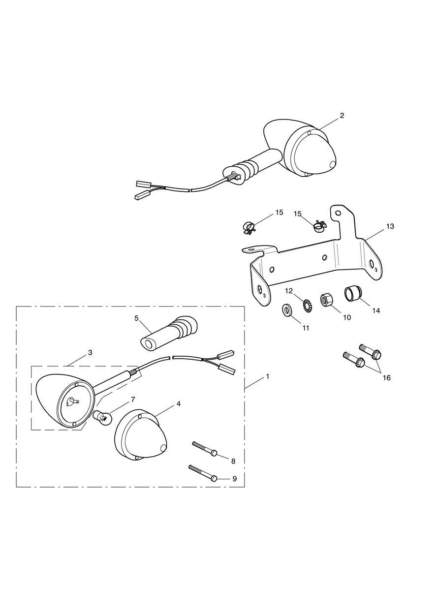 Front Indicators exploded diagram