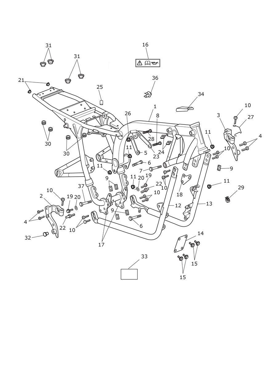 Main Frame & Fittings exploded diagram