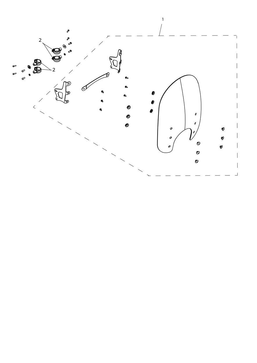 Screen Kit, Roadster exploded diagram