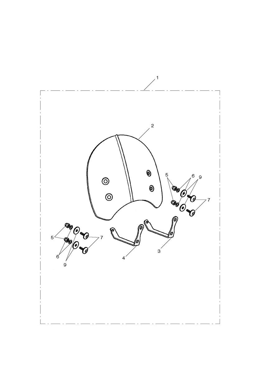 Flyscreen Kit, Solid (Colour) exploded diagram