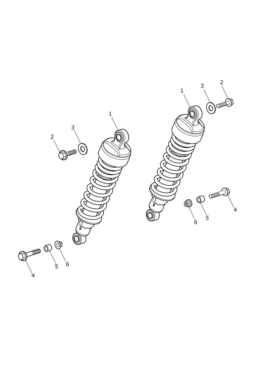 Rear Suspension Unit exploded diagram