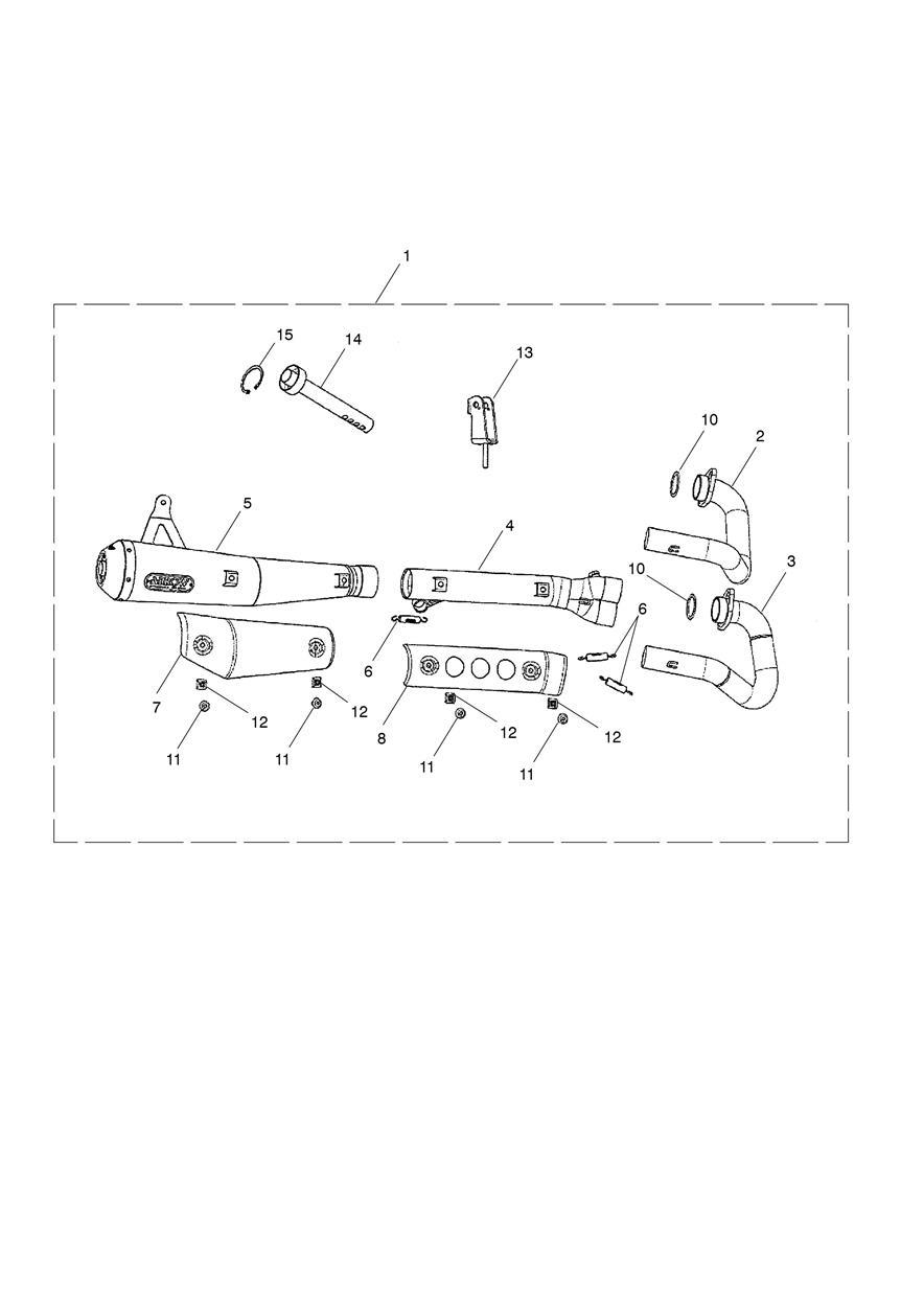 Exhaust System Assy, Arrow 2:1 exploded diagram