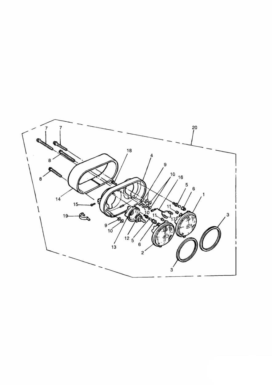 Headlight/Mountings exploded diagram