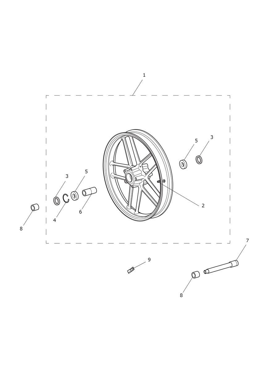 Front Wheel exploded diagram
