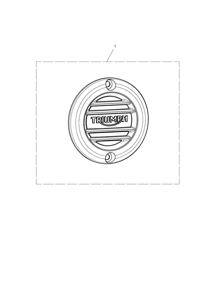Clutch Badge, Ribbed, Brushed exploded diagram