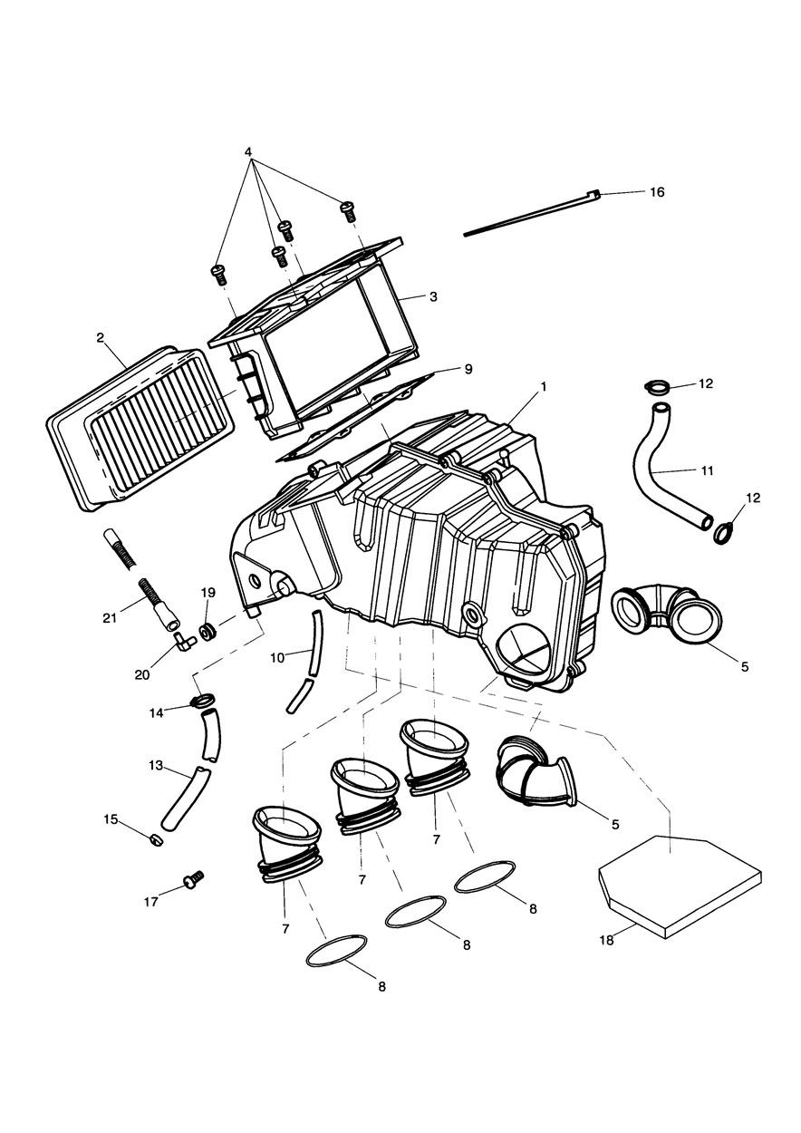 Airbox exploded diagram