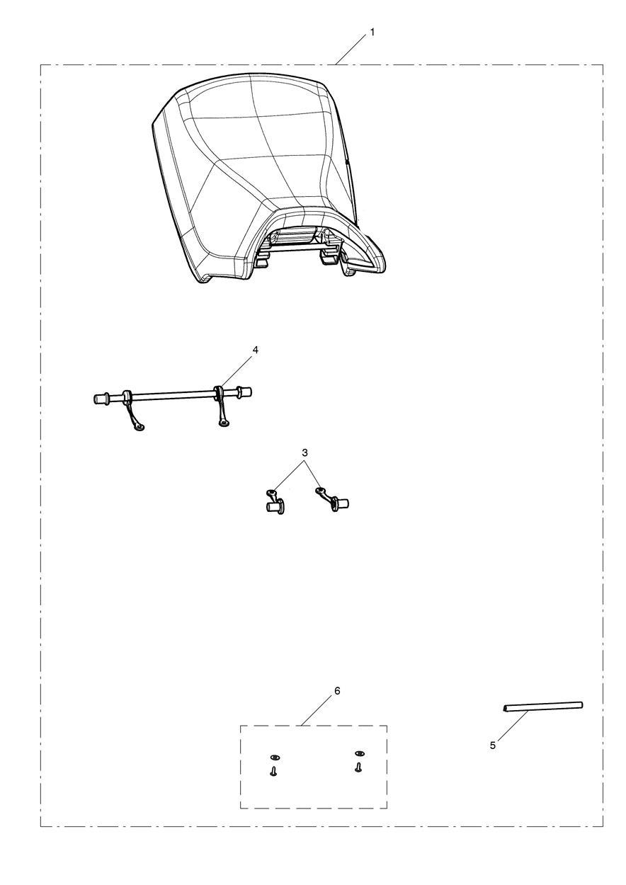 Rider Seat Assy, High exploded diagram