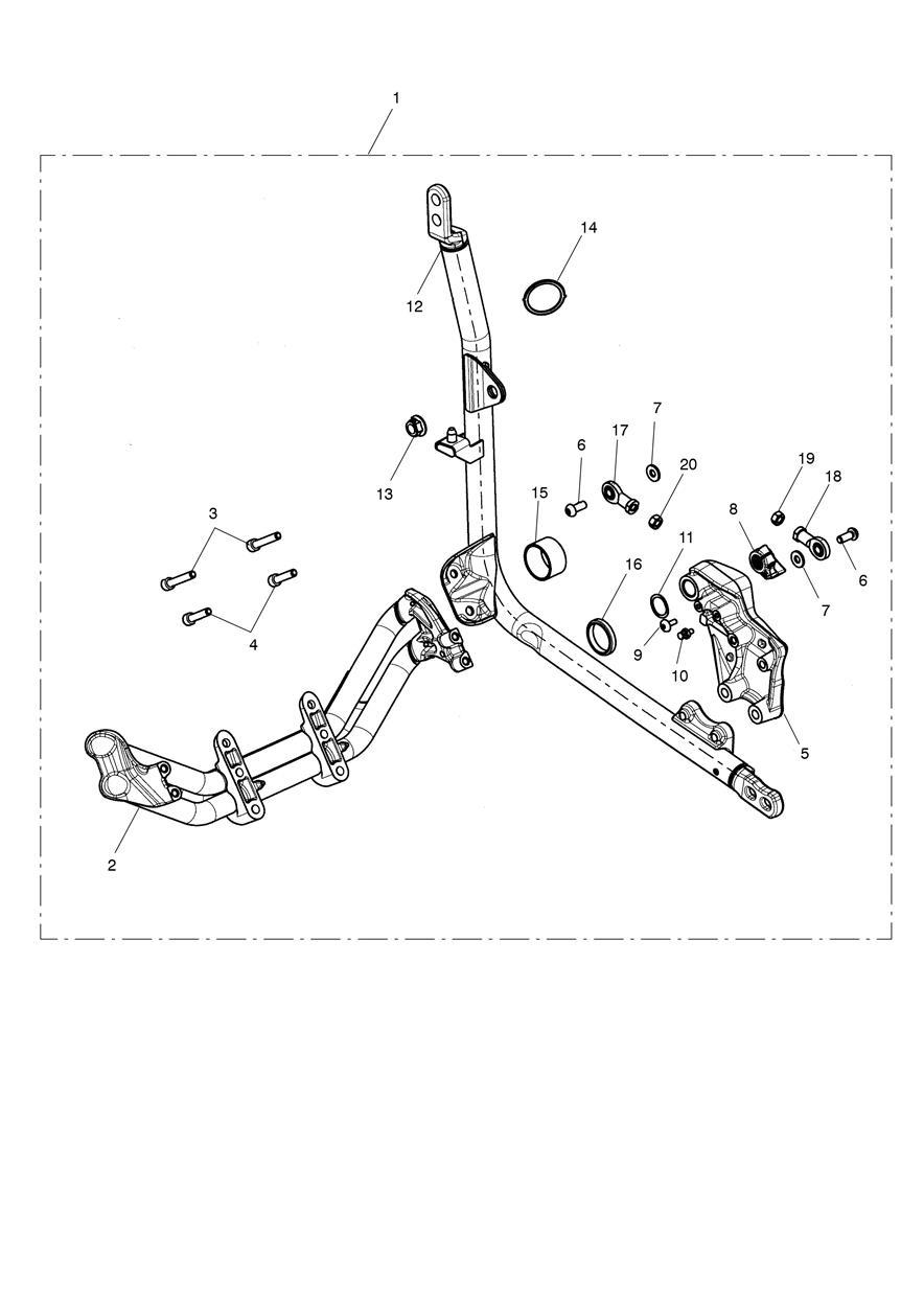 Forward Controls Mount Kit exploded diagram