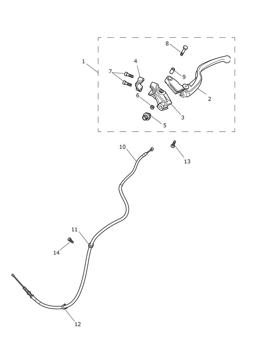 Clutch Controls exploded diagram