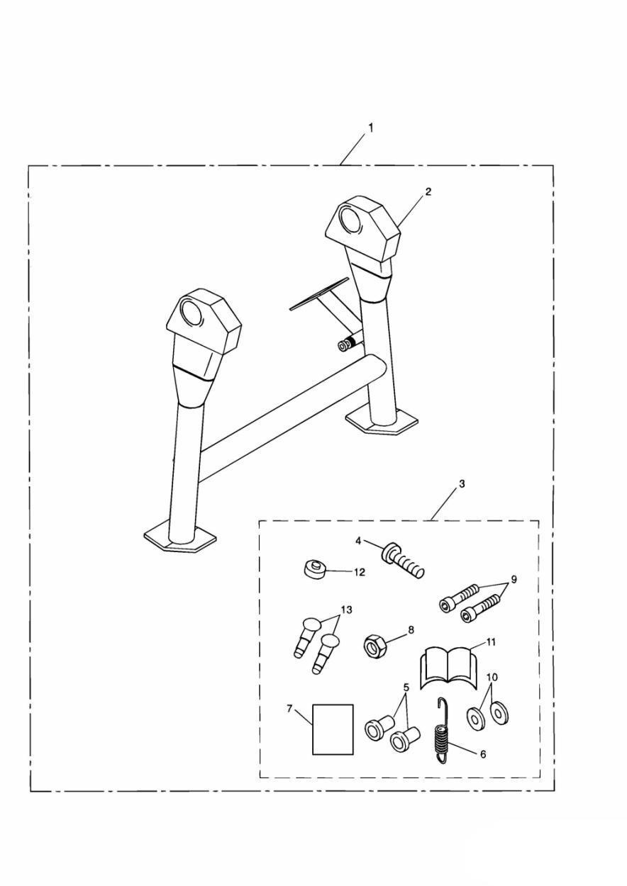Centre Stand Kit exploded diagram