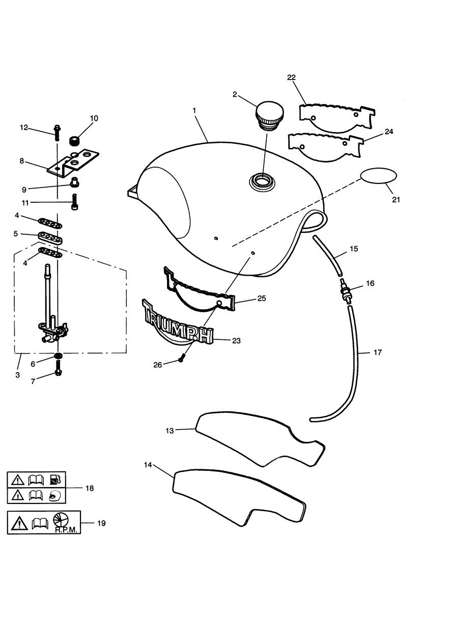 Fuel Tank and Fittings exploded diagram