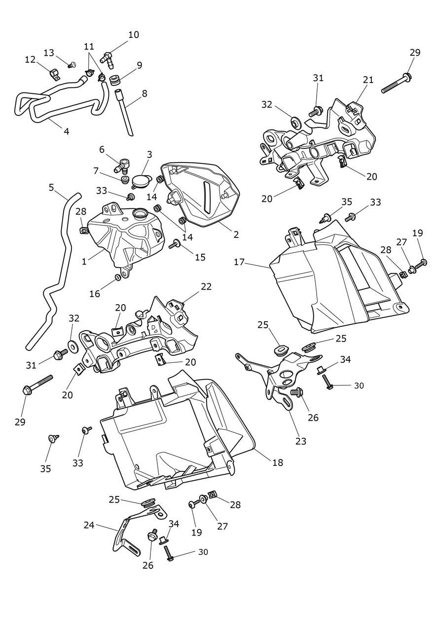 Chassis Cooling System exploded diagram