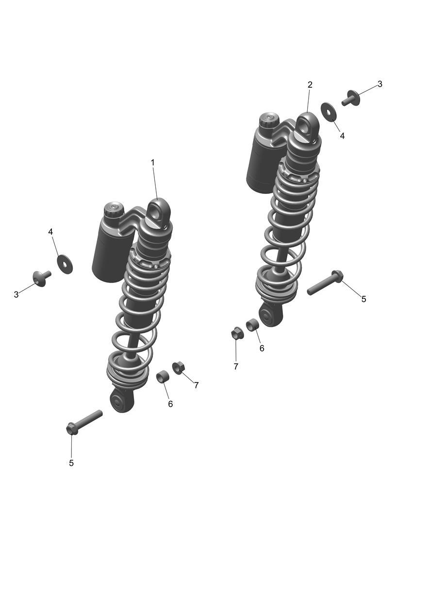 Rear Suspension Unit exploded diagram