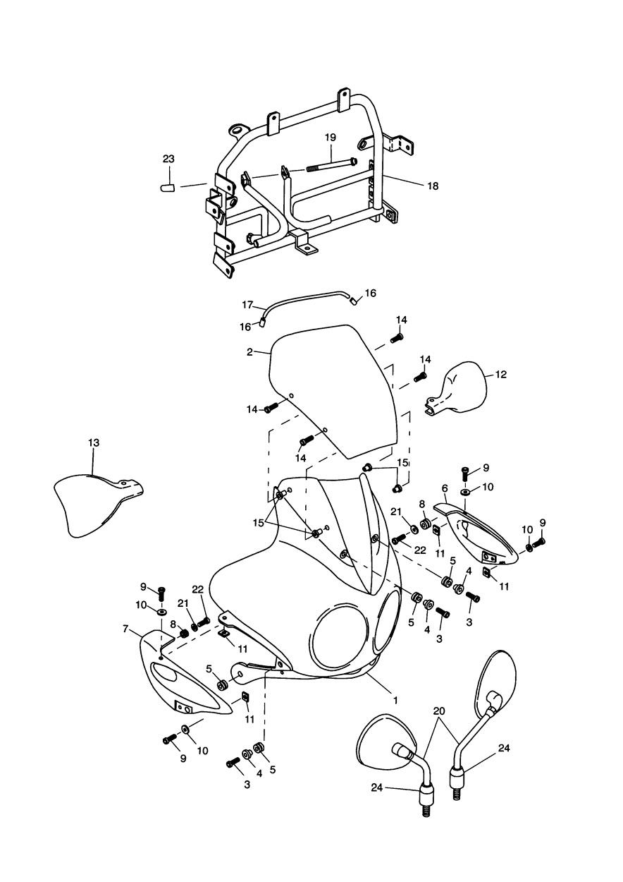 Cockpit exploded diagram