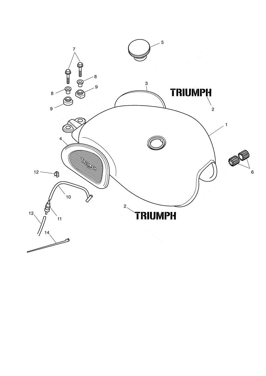 Fuel Tank & Fittings - Steve McQueen Edition exploded diagram