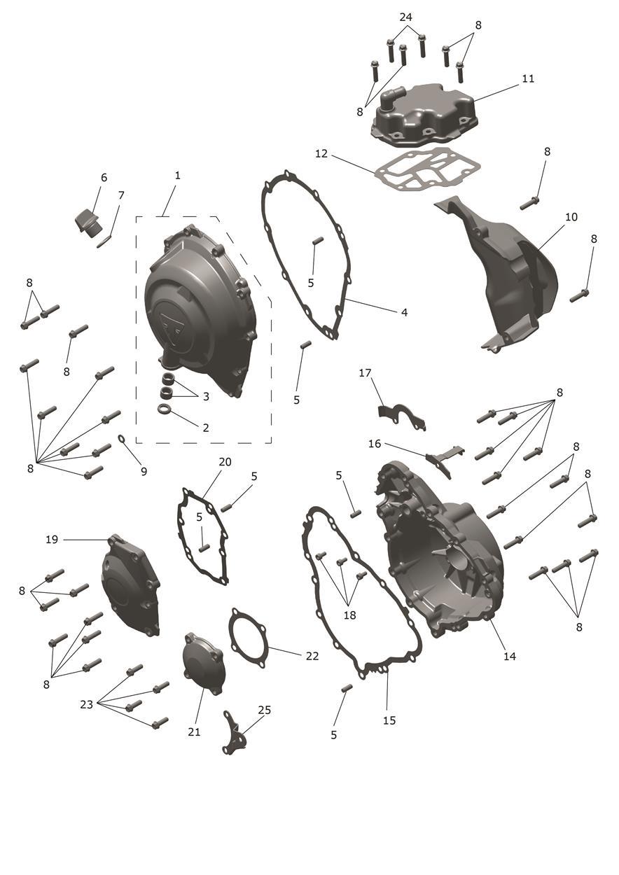 Engine Covers exploded diagram