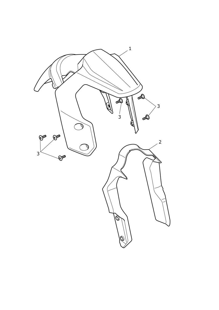 Front Mudguard exploded diagram