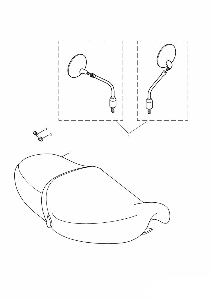 Seat/Mirrors exploded diagram