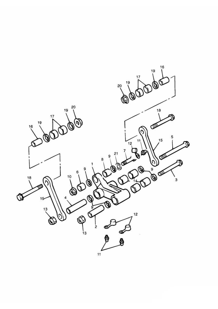 Rear Suspension Linkage exploded diagram