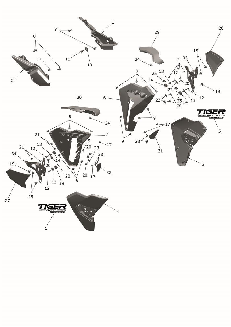 Side Panels exploded diagram