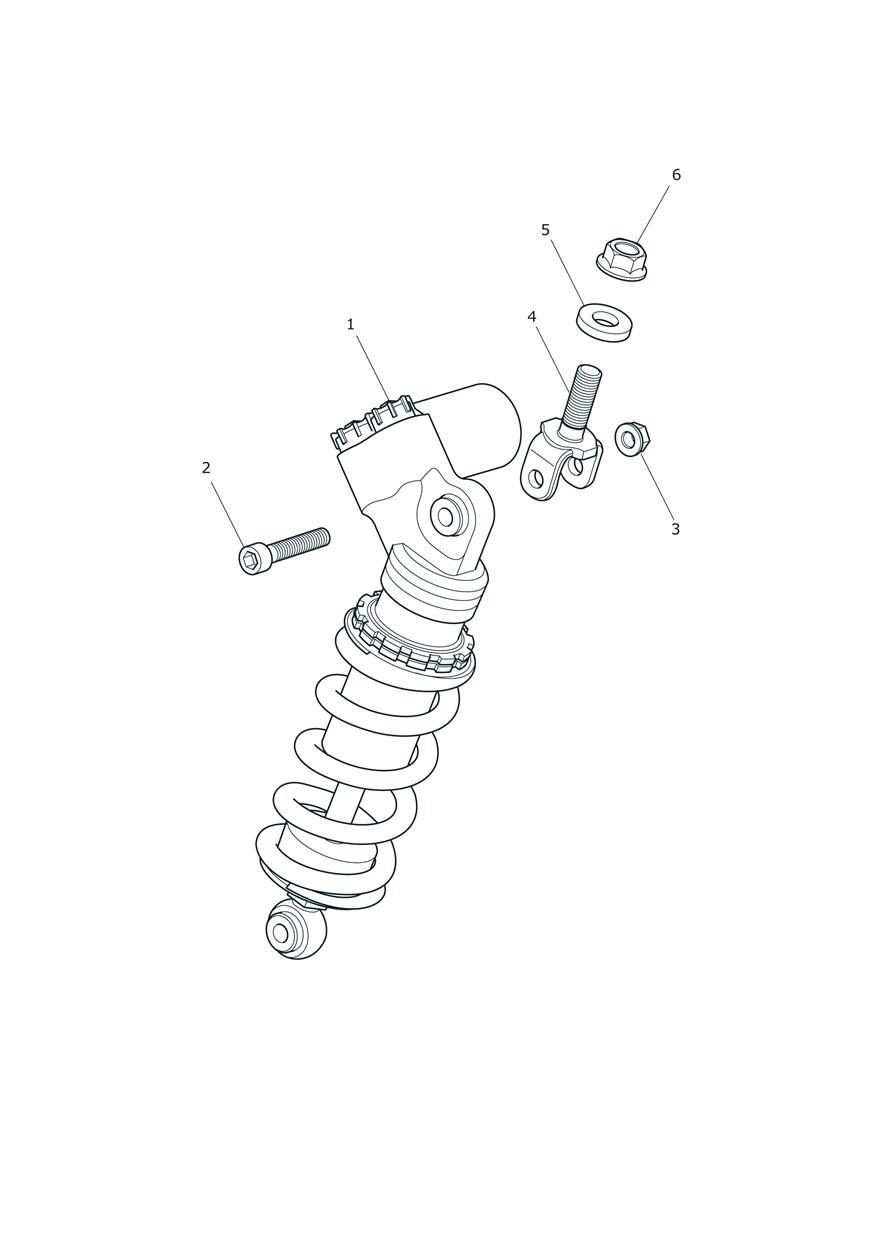 Rear Suspension Unit - Daytona 675R Only exploded diagram